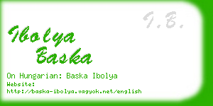 ibolya baska business card